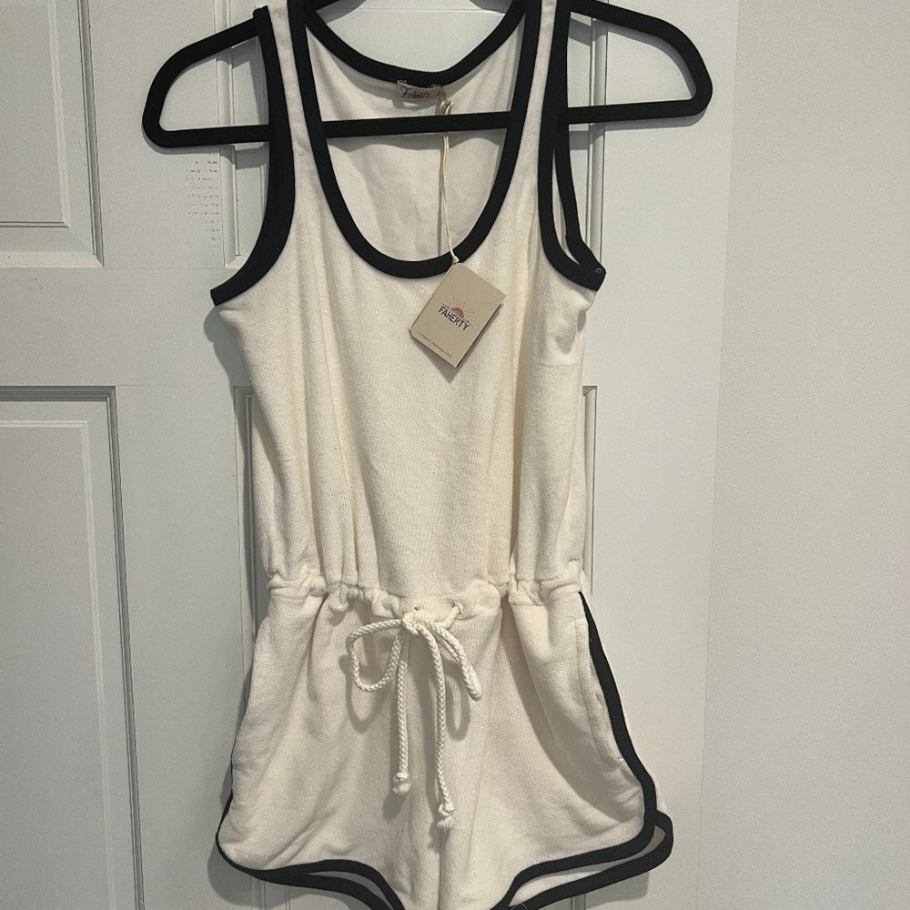 Faherty Lazy Weekend Terrycloth Romper